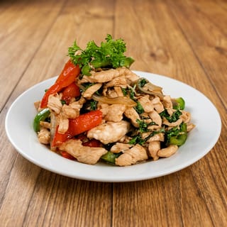 Spicy Basil Leaf Stir-Fry