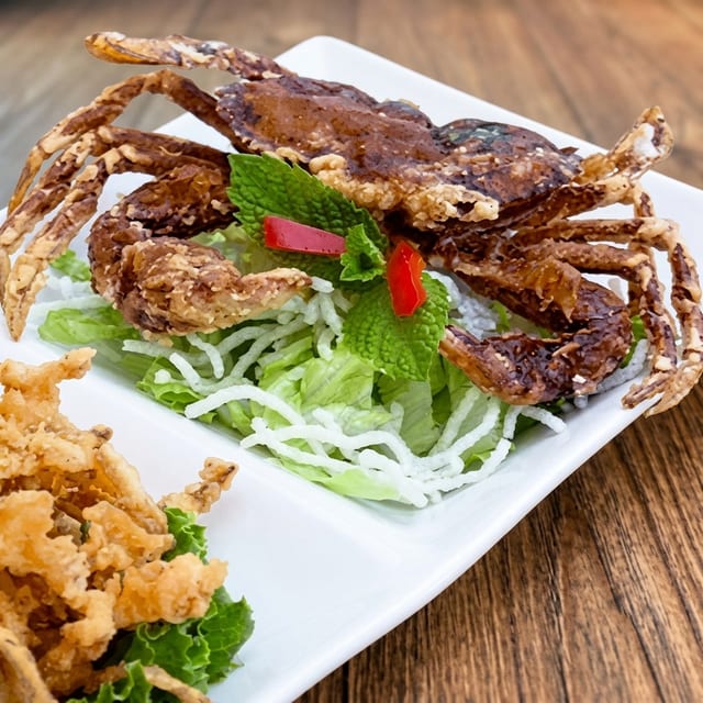 Soft-Shell Crab & Crispy Papaya Salad.